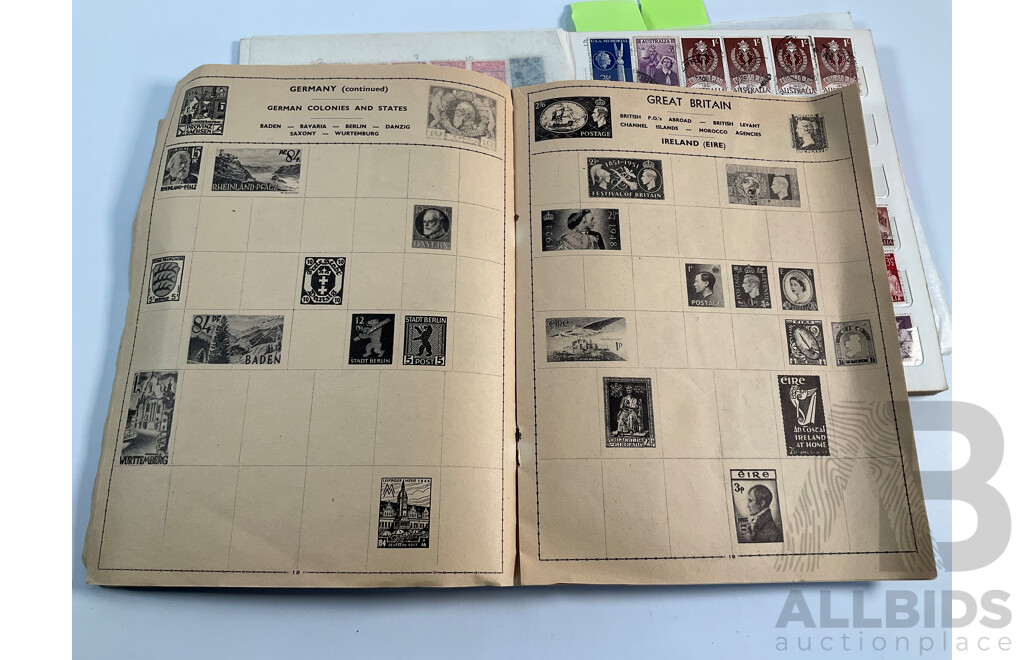 Album of Australian Stamps Spanning 1880's Pre Federation to Early Decimal with Vintage Hunter International Album