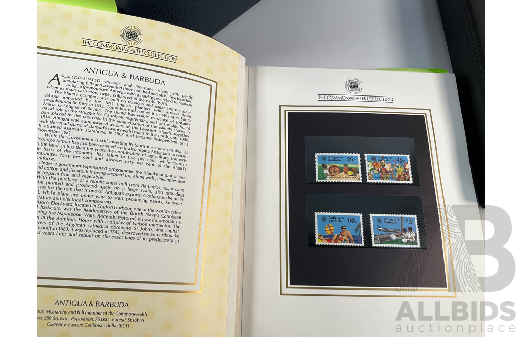 Album of Royal Australian Armoured Corps Commemorative Envelopes with Additional Army Themed Mint Stamps and Covers and The Commonwealth Collection 1983 Mint Stamp Album