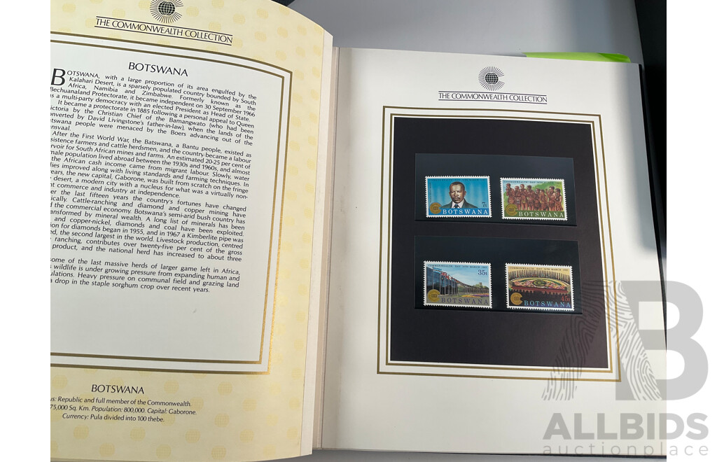 Album of Royal Australian Armoured Corps Commemorative Envelopes with Additional Army Themed Mint Stamps and Covers and The Commonwealth Collection 1983 Mint Stamp Album