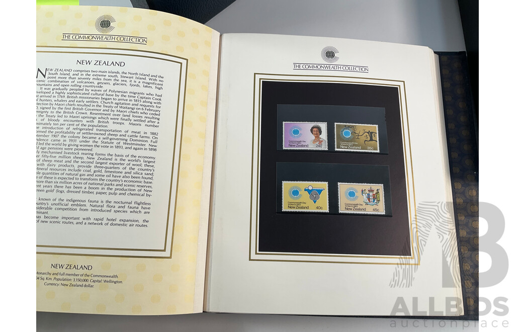 Album of Royal Australian Armoured Corps Commemorative Envelopes with Additional Army Themed Mint Stamps and Covers and The Commonwealth Collection 1983 Mint Stamp Album