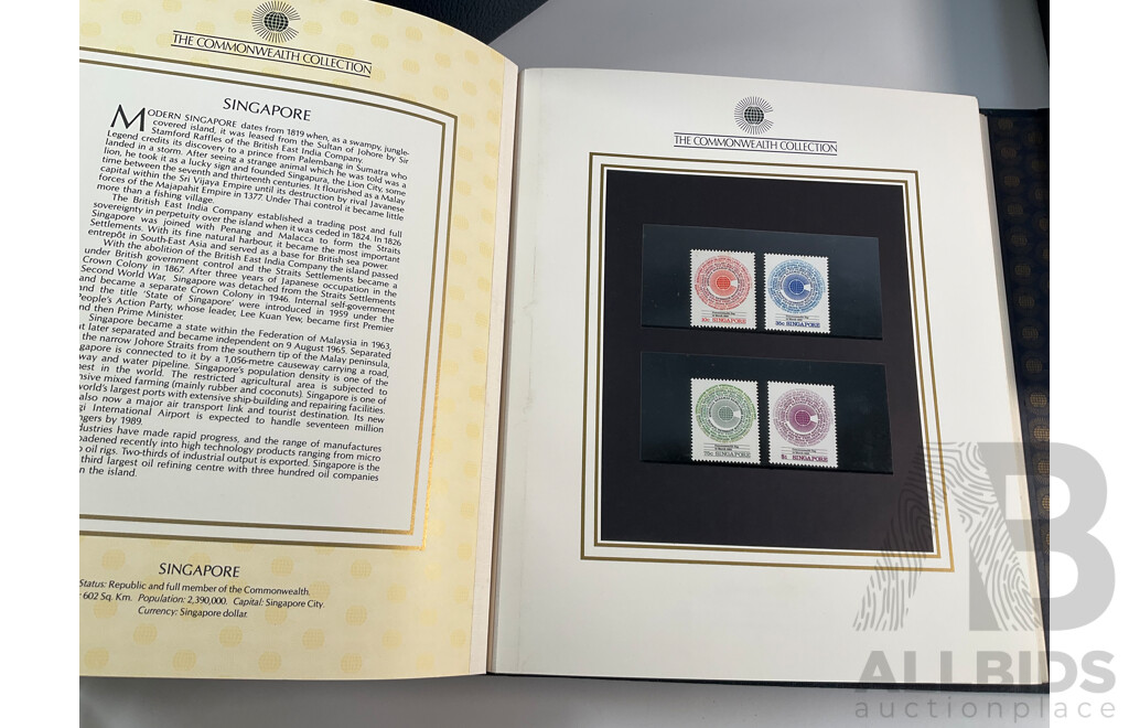 Album of Royal Australian Armoured Corps Commemorative Envelopes with Additional Army Themed Mint Stamps and Covers and The Commonwealth Collection 1983 Mint Stamp Album