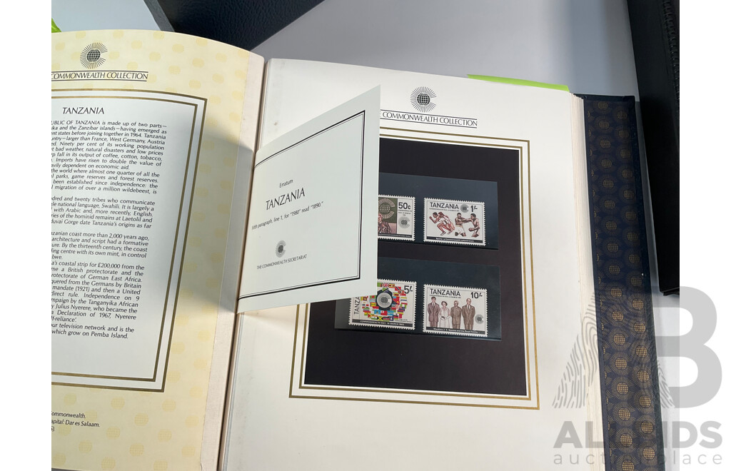 Album of Royal Australian Armoured Corps Commemorative Envelopes with Additional Army Themed Mint Stamps and Covers and The Commonwealth Collection 1983 Mint Stamp Album