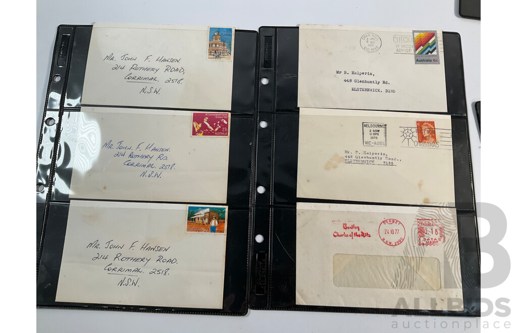Australia National Airways Ticket and Envelope, TWA Ticket and Folder, USA 1964 First Day Cover, 175th Customs Anniversary, 1967 50th Anniversary Purchase of the Virgin Islands
