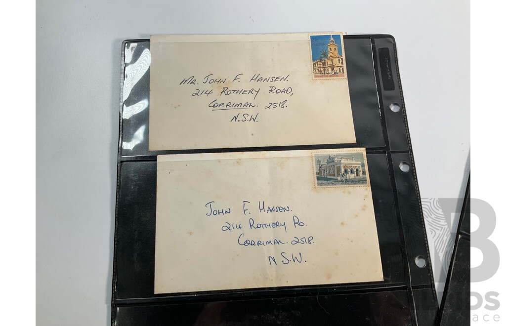 Australia National Airways Ticket and Envelope, TWA Ticket and Folder, USA 1964 First Day Cover, 175th Customs Anniversary, 1967 50th Anniversary Purchase of the Virgin Islands