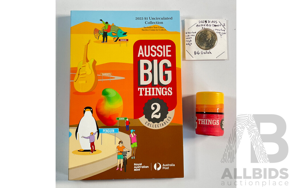 Australian 2025 Aussie Big Things Two, Complete One Dollar Coin Set