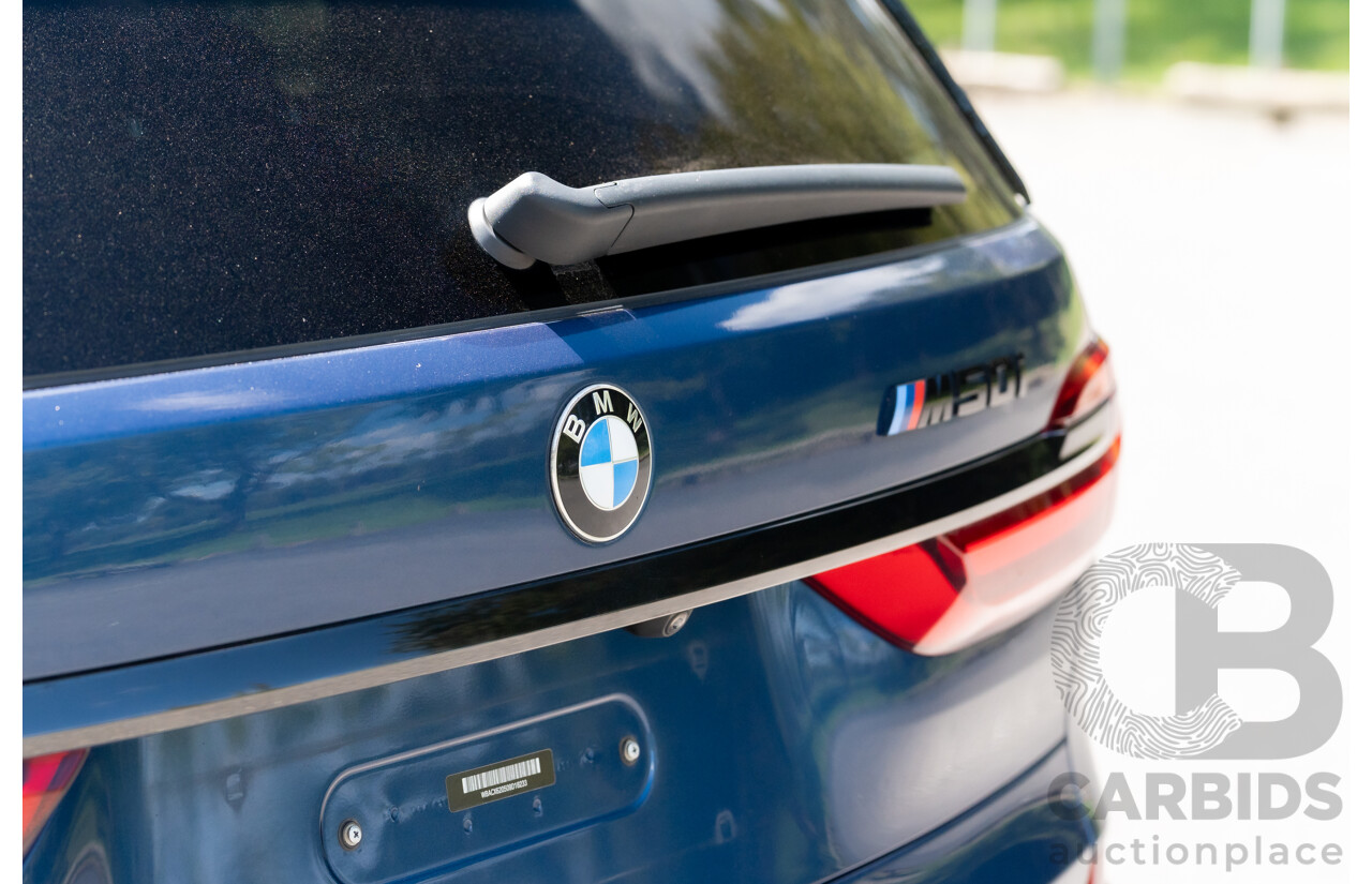 08/2020 BMW X7 M50i (AWD) G07 4d Wagon Phytonic Blue Metallic Twin Turbo V8 4.4L - 7 Seater