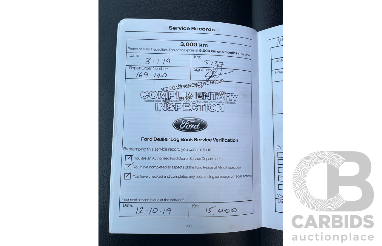 10/2018 Ford Ranger Wildtrak 3.2 (4x4) PX MKIII MY19 Double Cab P/Up Pride Orange Metallic Turbo Diesel 3.2L