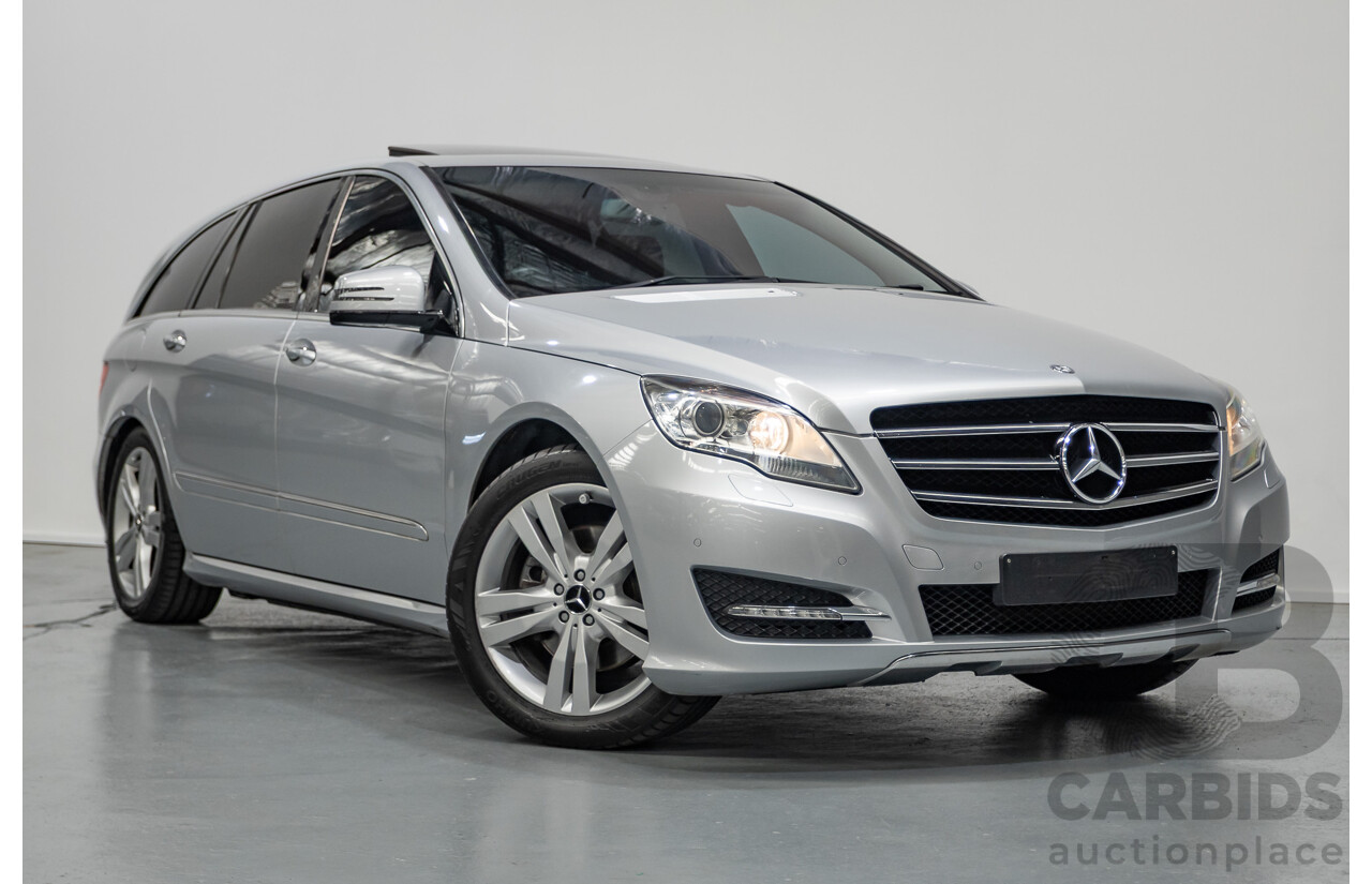 4/2012 Mercedes Benz R350 CDI (AWD) 251 MY12 4d Wagon Iridium Silver Metallic Turbo Diesel V6 3.0L - 7 Seater