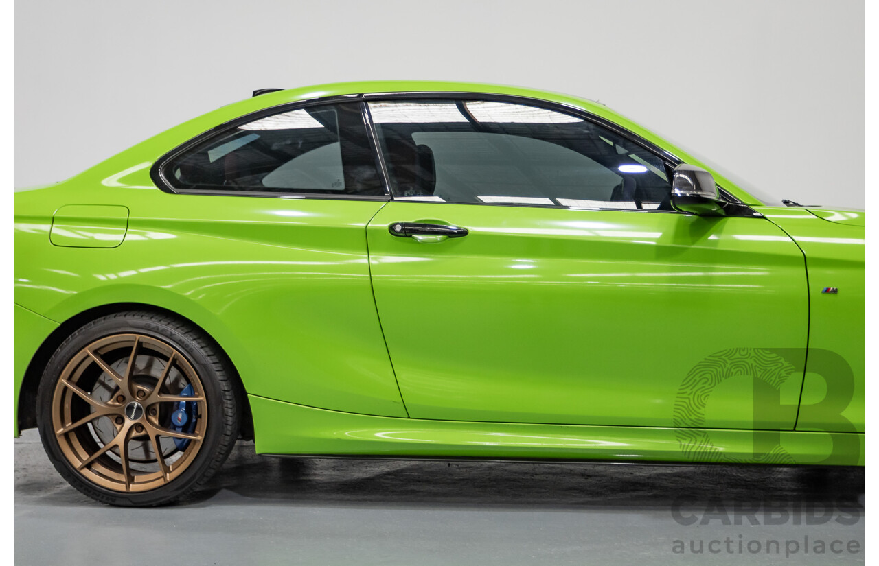1/2017 BMW M240i F22 MY17 2d Coupe White / Wrapped Lime Green Turbo 3.0L