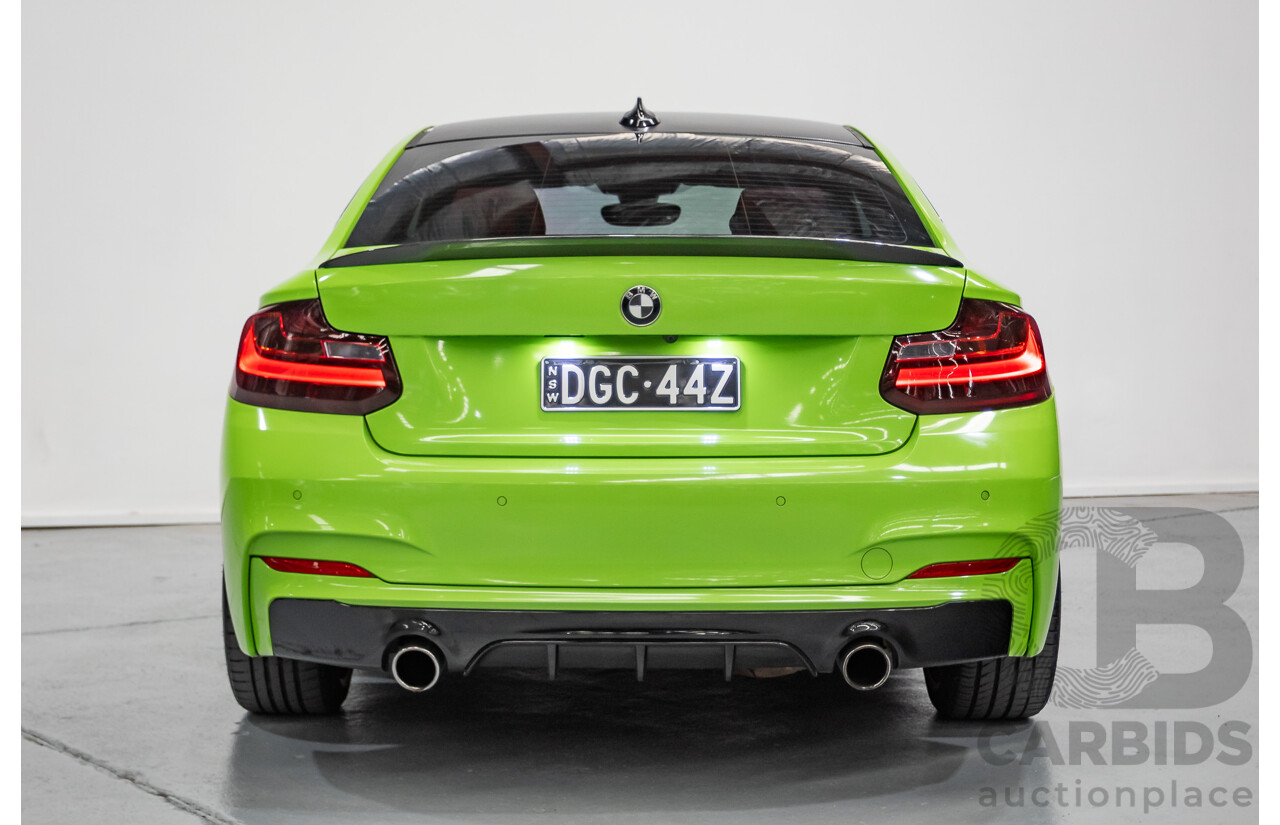 1/2017 BMW M240i F22 MY17 2d Coupe White / Wrapped Lime Green Turbo 3.0L