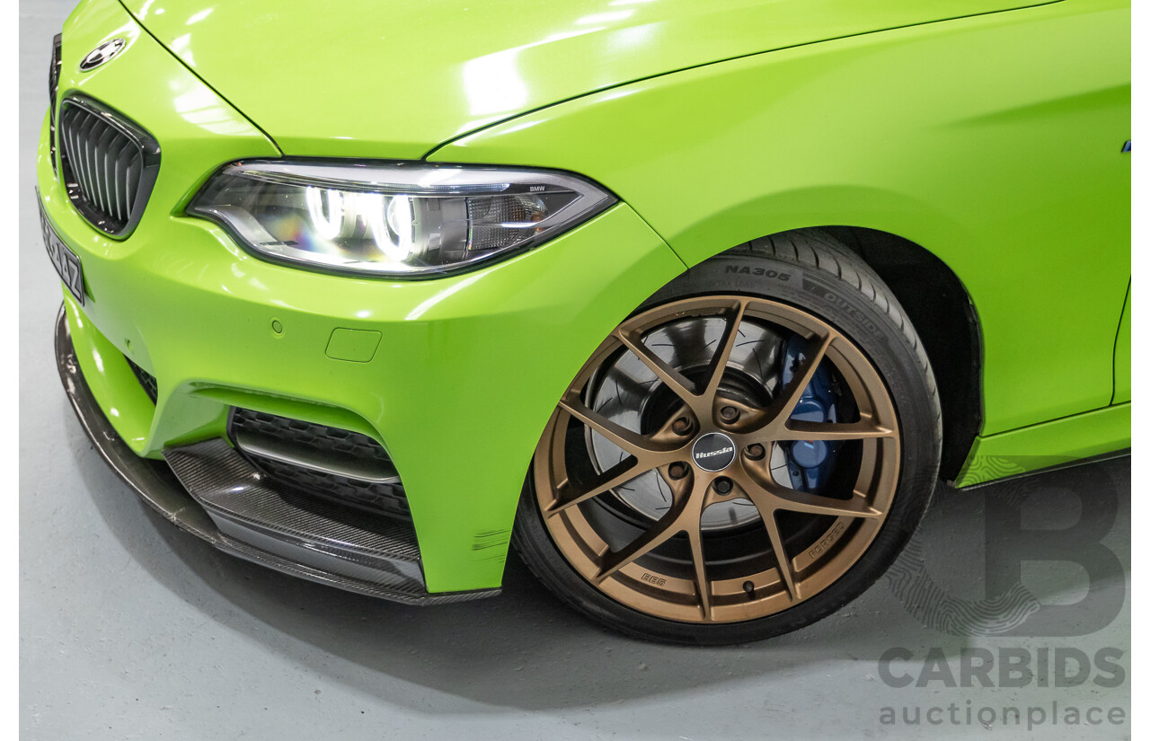 1/2017 BMW M240i F22 MY17 2d Coupe White / Wrapped Lime Green Turbo 3.0L