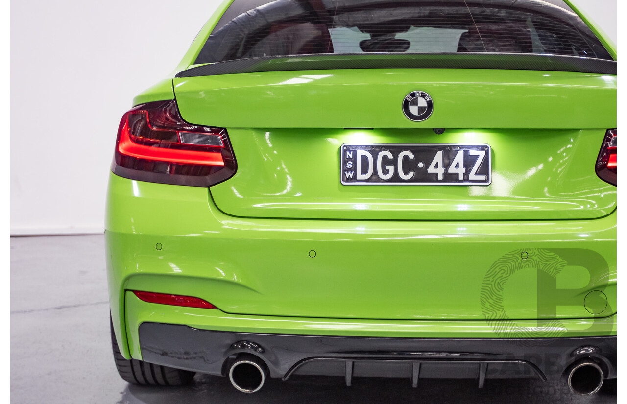 1/2017 BMW M240i F22 MY17 2d Coupe White / Wrapped Lime Green Turbo 3.0L