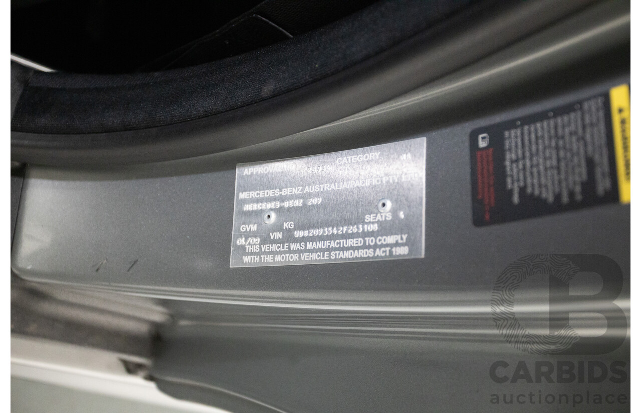 01/2009 Mercedes-Benz CLK280 Avantgarde C209 07 Upgrade 2d Coupe Palladium Silver Metallic 3.0L