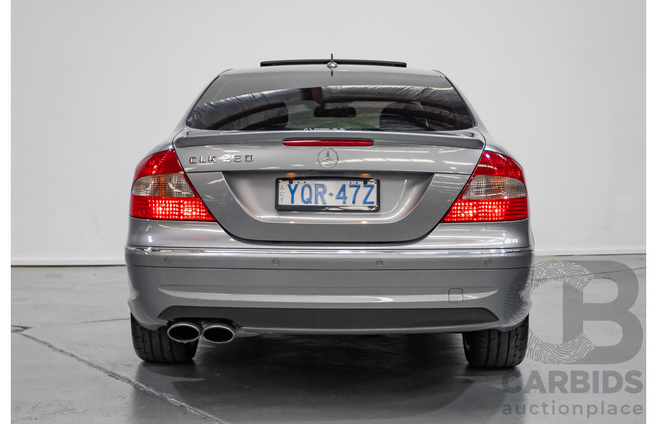 01/2009 Mercedes-Benz CLK280 Avantgarde C209 07 Upgrade 2d Coupe Palladium Silver Metallic 3.0L