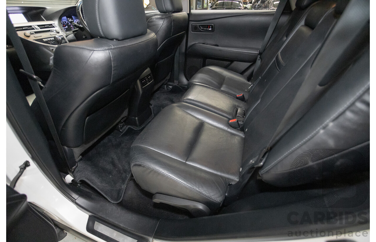 9/2013 Lexus RX350 Luxury GGL15R MY12 4d Wagon White Pearl V6 3.5L