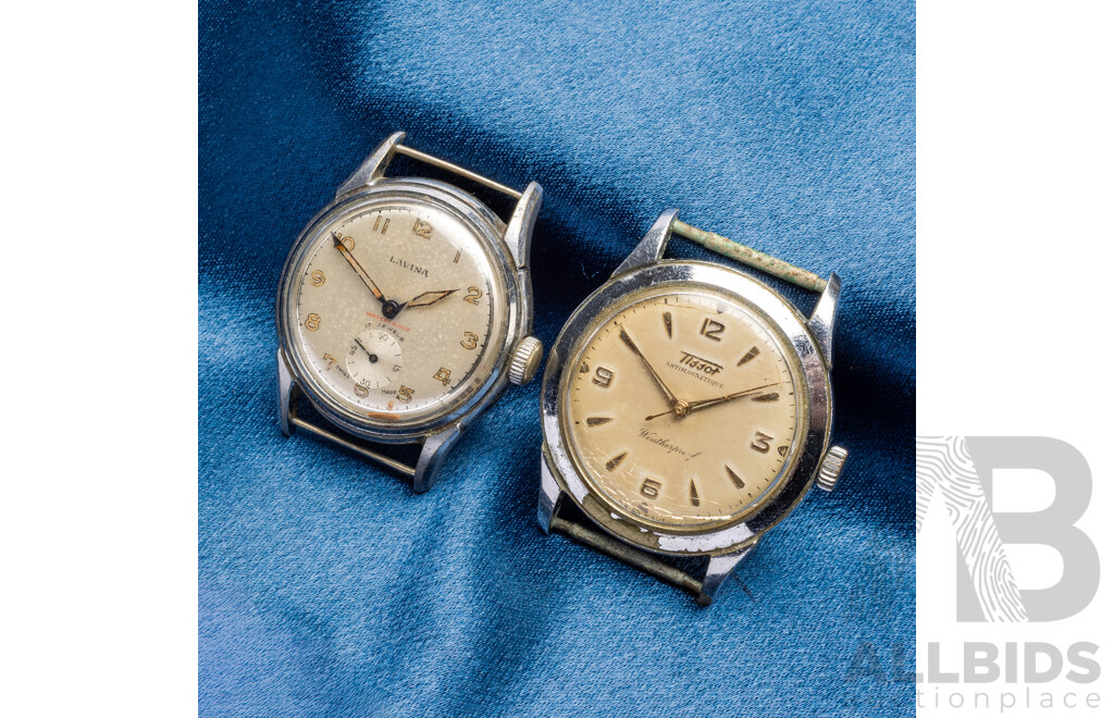 Vintage Swiss Made Tissot & Lavina Watches - Circa.1950's