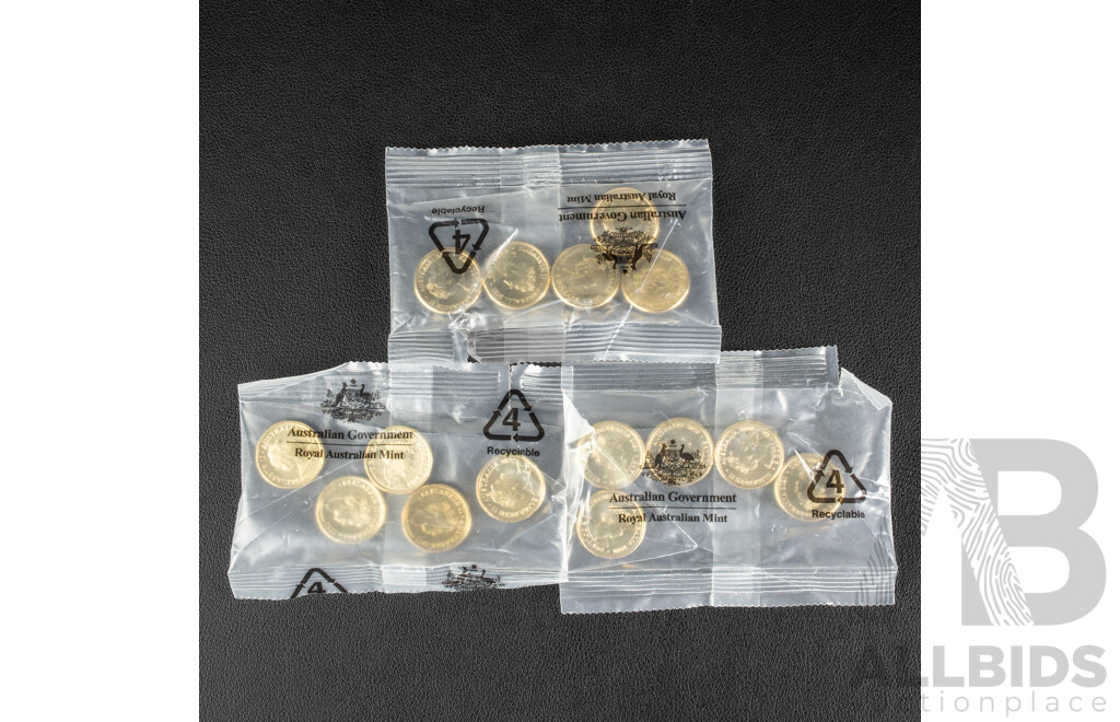 Fifteen Australian RAM UNC Commemorative Two Dollar Coins Including 2021 Indigenous Military Service, 2020 Firefighters, 2022 Frontline Workers