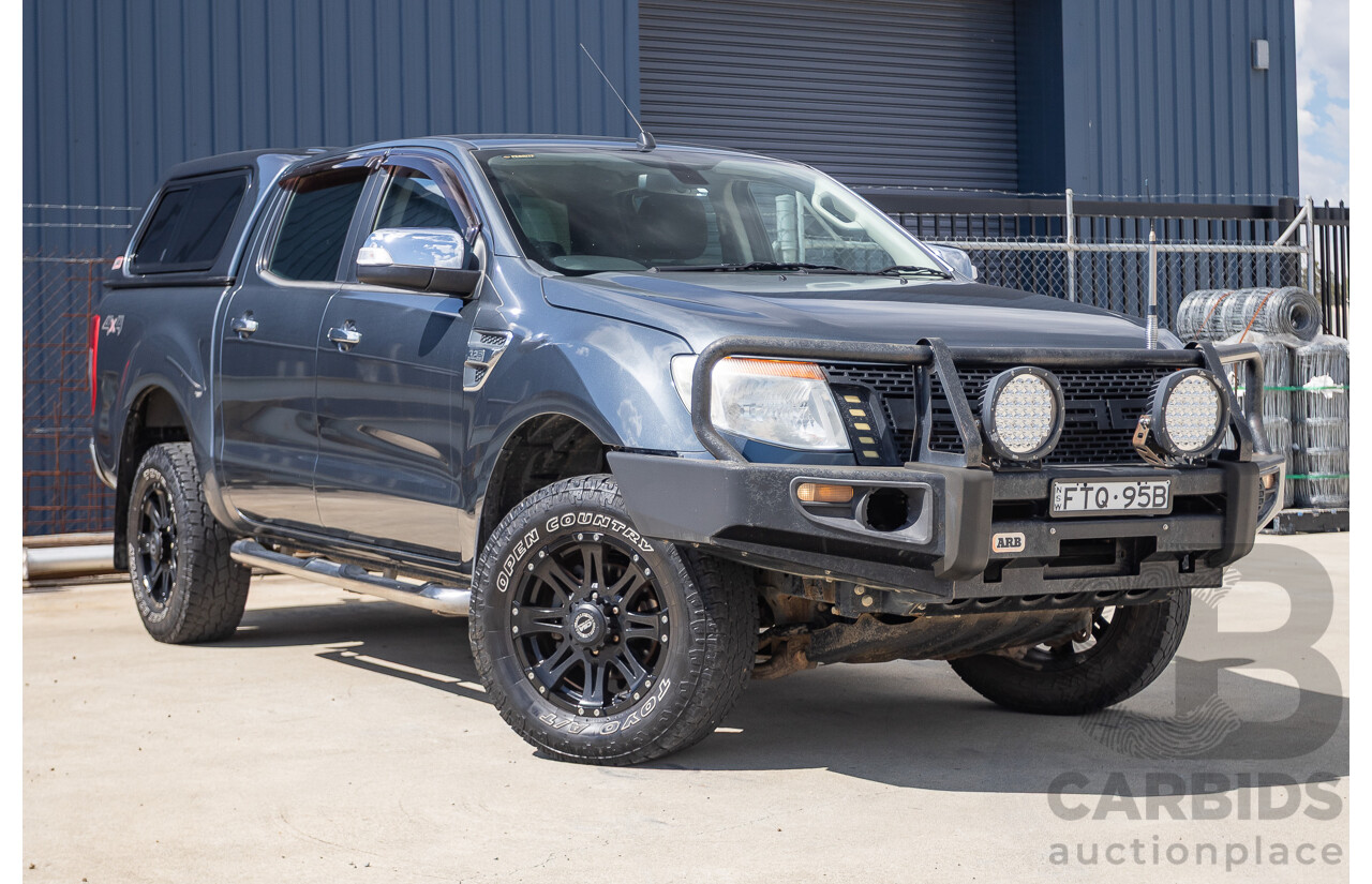 02/2015 Ford Ranger XLT 3.2 (4x4) PX Dual Cab Utility Grey Turbo Diesel 3.2L