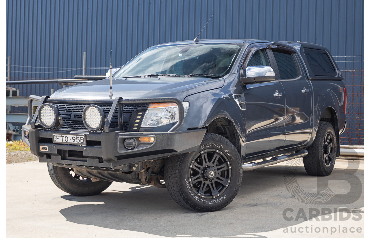 02/2015 Ford Ranger XLT 3.2 (4x4) PX Dual Cab Utility Grey Turbo Diesel 3.2L