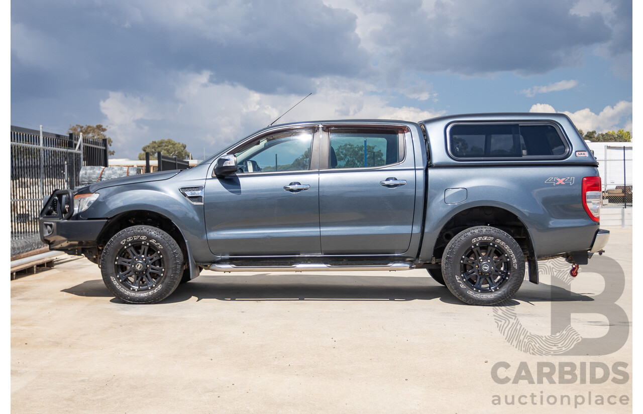 02/2015 Ford Ranger XLT 3.2 (4x4) PX Dual Cab Utility Grey Turbo Diesel 3.2L