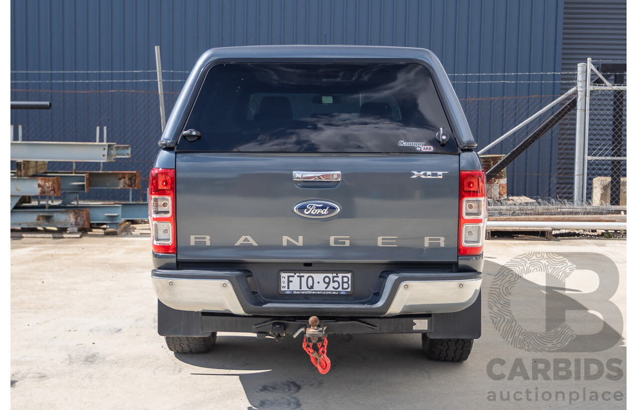 02/2015 Ford Ranger XLT 3.2 (4x4) PX Dual Cab Utility Grey Turbo Diesel 3.2L