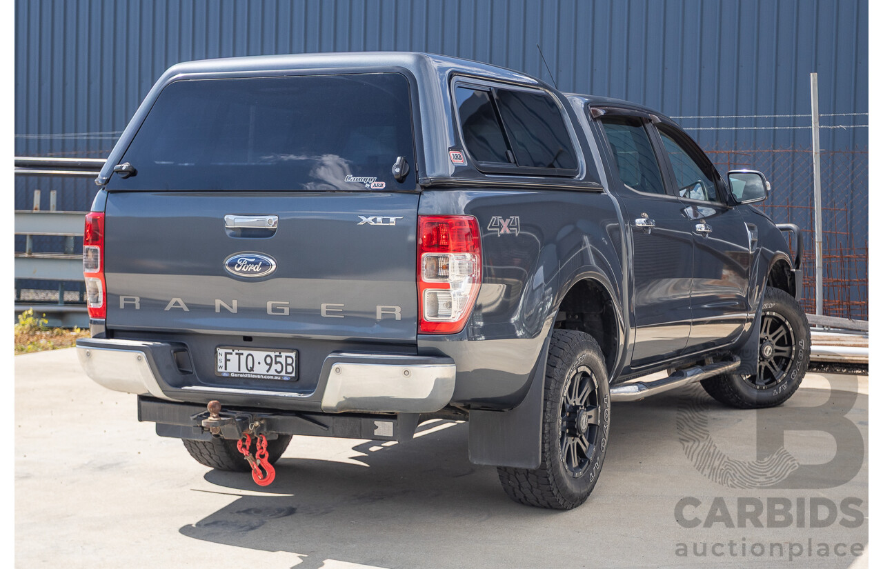 02/2015 Ford Ranger XLT 3.2 (4x4) PX Dual Cab Utility Grey Turbo Diesel 3.2L