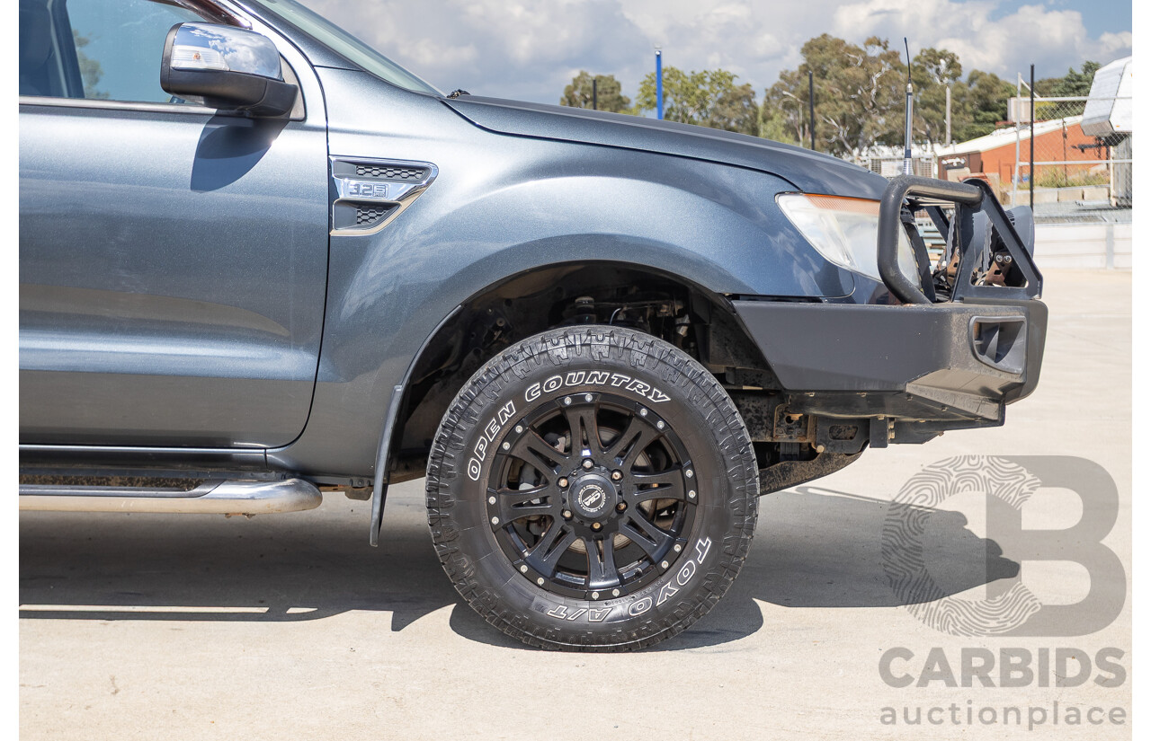 02/2015 Ford Ranger XLT 3.2 (4x4) PX Dual Cab Utility Grey Turbo Diesel 3.2L
