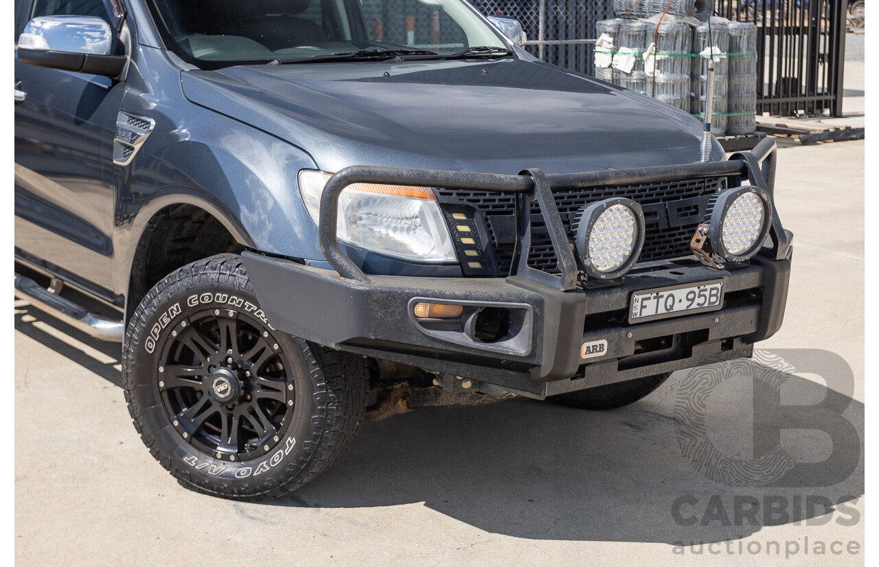02/2015 Ford Ranger XLT 3.2 (4x4) PX Dual Cab Utility Grey Turbo Diesel 3.2L