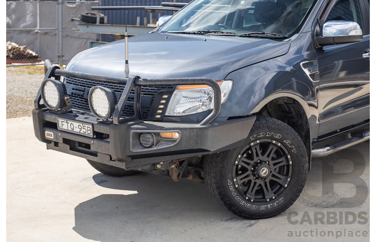 02/2015 Ford Ranger XLT 3.2 (4x4) PX Dual Cab Utility Grey Turbo Diesel 3.2L