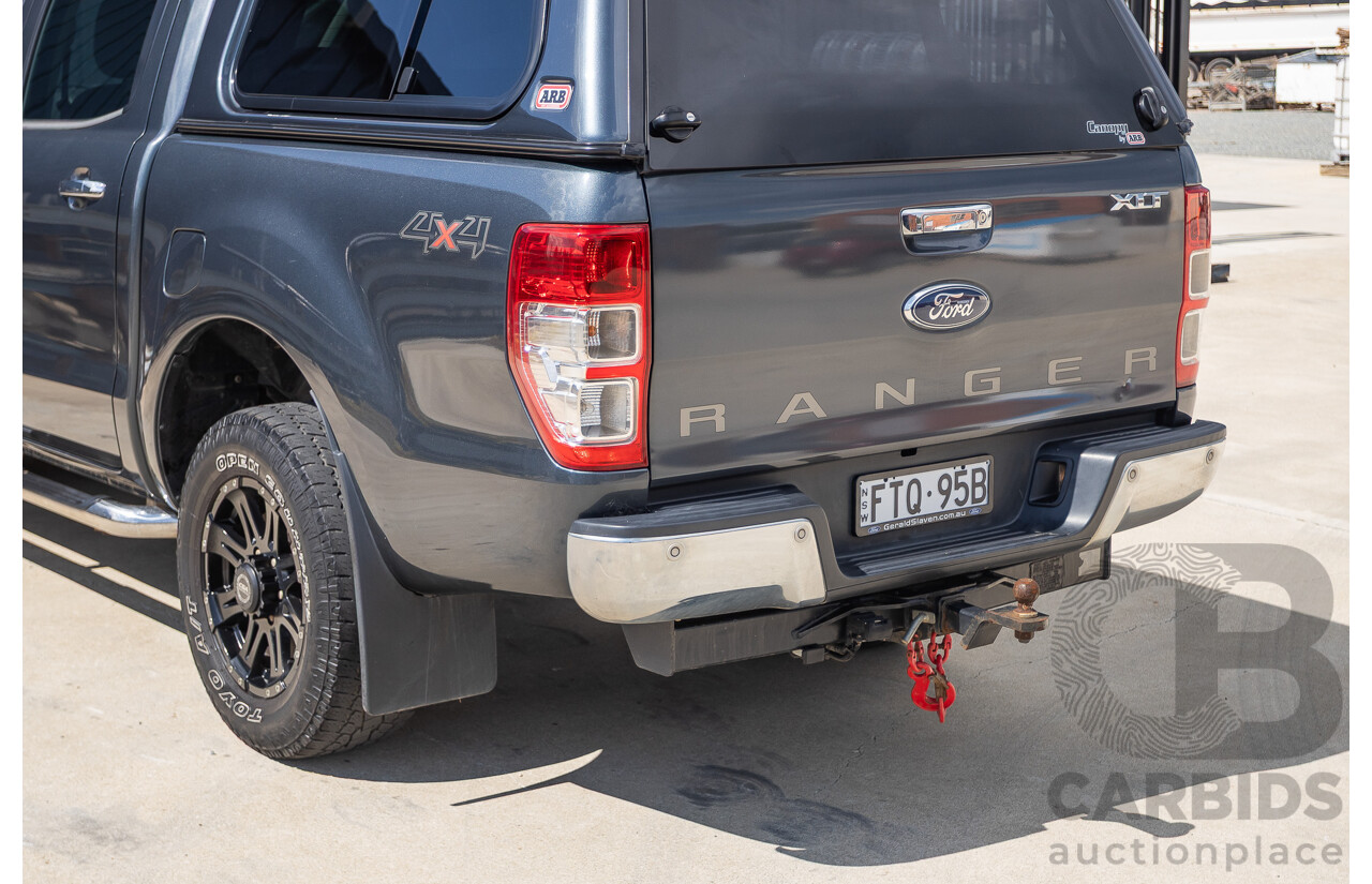 02/2015 Ford Ranger XLT 3.2 (4x4) PX Dual Cab Utility Grey Turbo Diesel 3.2L