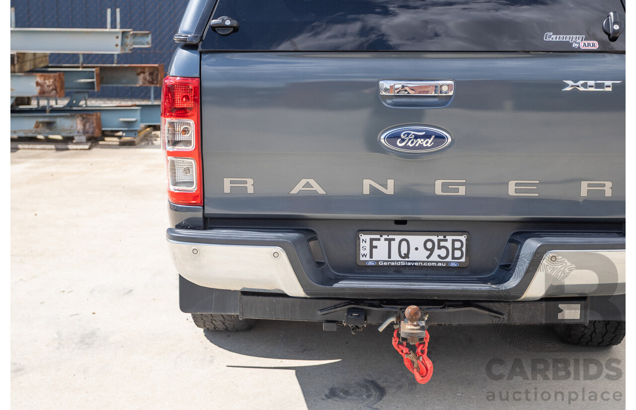 02/2015 Ford Ranger XLT 3.2 (4x4) PX Dual Cab Utility Grey Turbo Diesel 3.2L