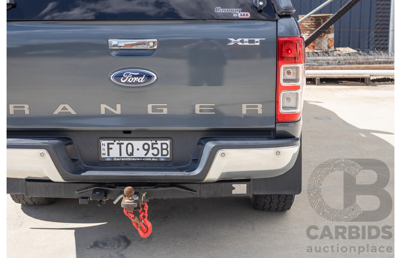02/2015 Ford Ranger XLT 3.2 (4x4) PX Dual Cab Utility Grey Turbo Diesel 3.2L