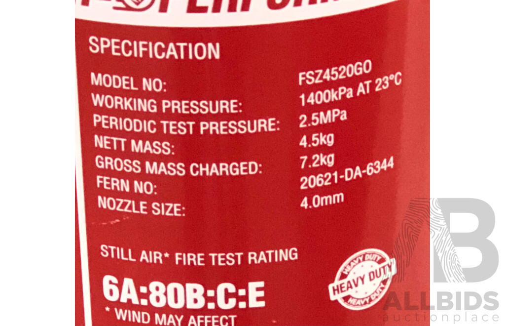 FlameStop 4.5kg Dry Powder Fire Extinguisher