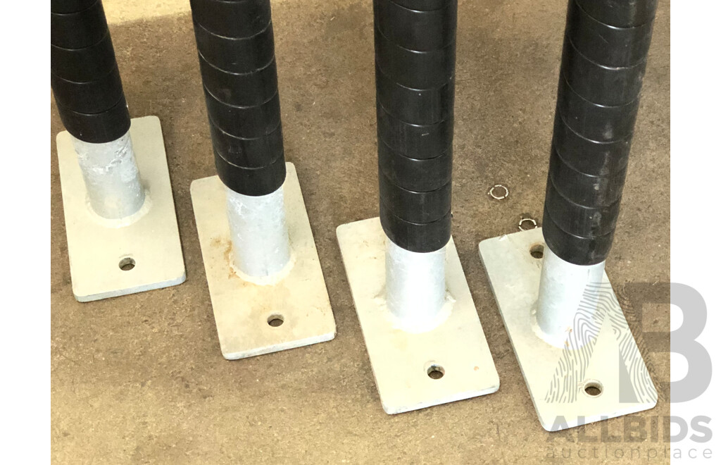 800mm U Shaped Bollards  - Lot of Four