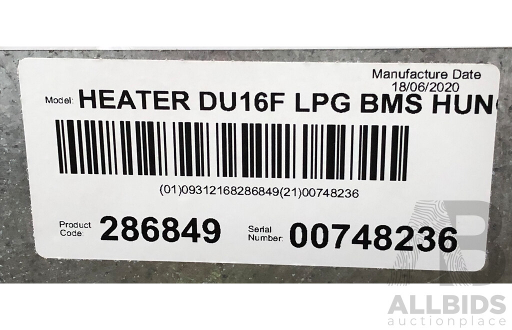Seeley Aria DU16 LPG Industrial Heater