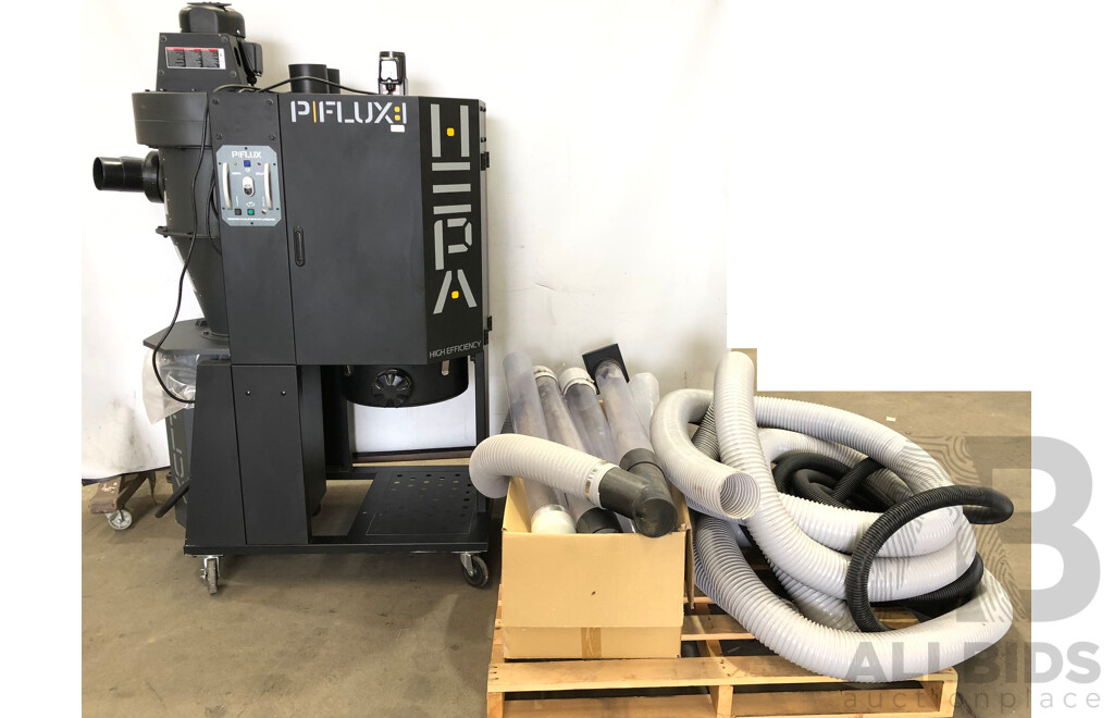 Laguna Cyclone P-Flux 1 Dust Extractor with Tubing and Ducting