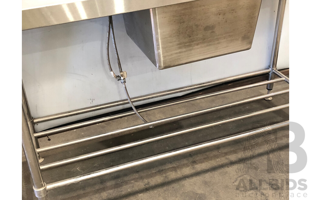 Commercial Stainless Steel Bench with Sink and Mixer Tap
