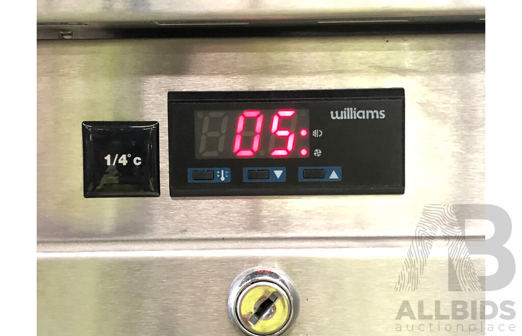 Williams Garnet Stainless Steel Two Door Upright Refrigerator/Freezer