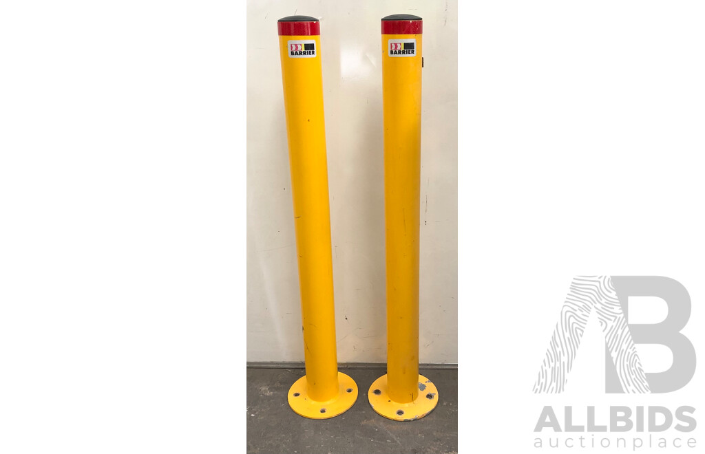 15 X 1650mm Rubber Wheel Stops and 3 X Steel Bollards