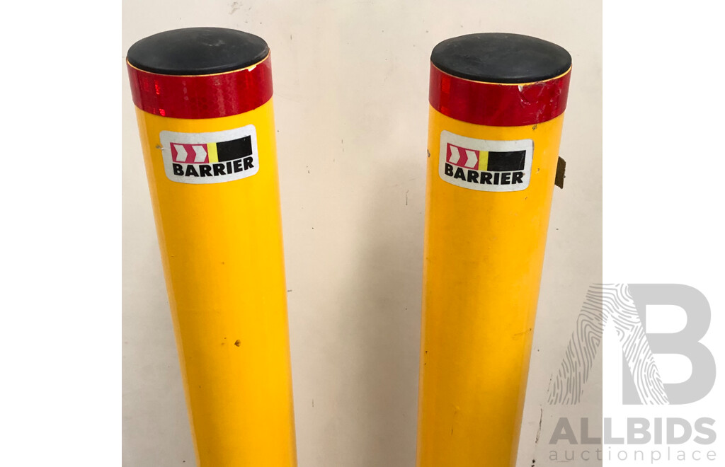 15 X 1650mm Rubber Wheel Stops and 3 X Steel Bollards