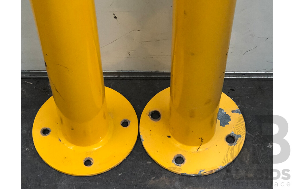 15 X 1650mm Rubber Wheel Stops and 3 X Steel Bollards
