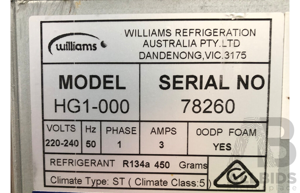 Williams Stainless Steel Upright Refrigerator
