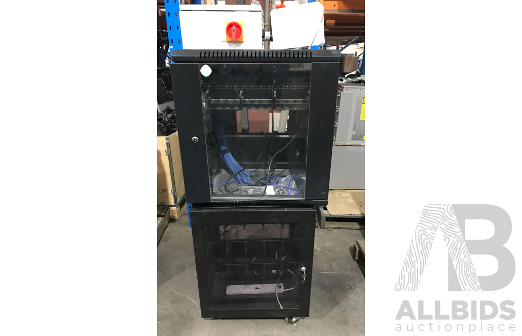 Pair of Network Cabinets and Qmax Wastewater Pump Station