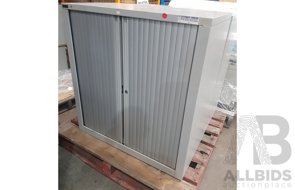 Schiavello Tambour Door Cabinets - Lot of 2