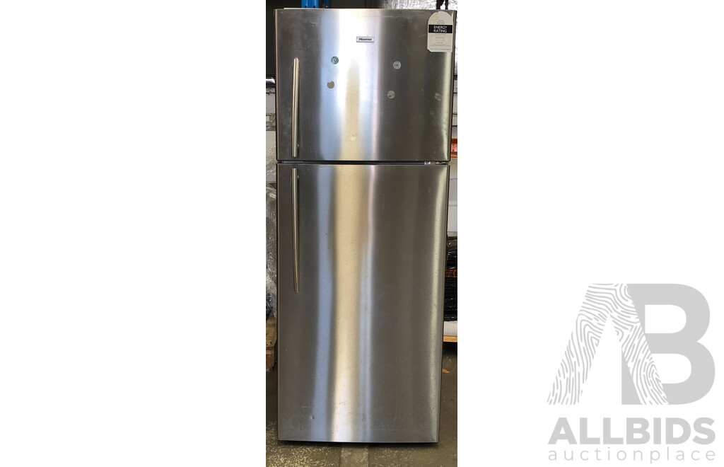 Hisense 436 Litre Stainless Steel Top Mount Fridge/Freezer