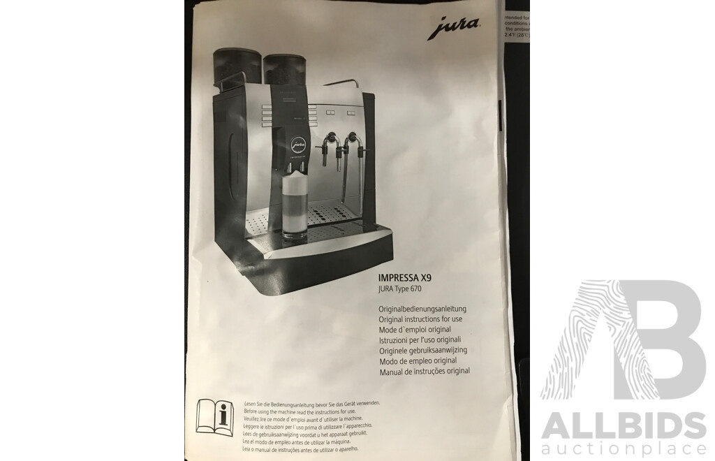 Jura Impressa X9 Commercial Coffee Machine