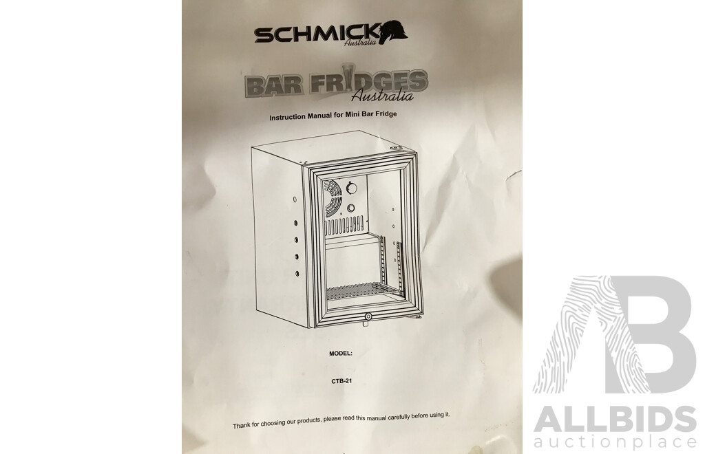 Schmick 21 Litre Mini Bar Fridge