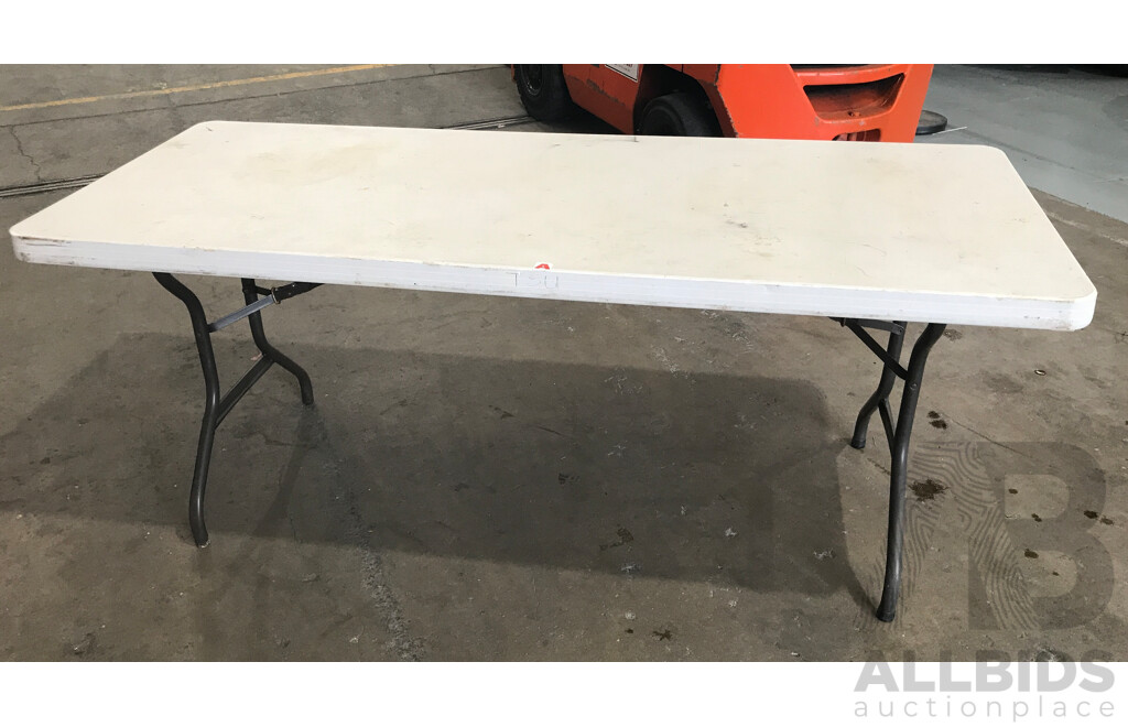 Lifetime Light Commercial Bi-Fold Blow Moulded Table - Lot of 2