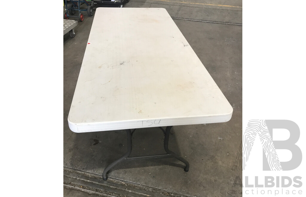 Lifetime Light Commercial Bi-Fold Blow Moulded Table - Lot of 2