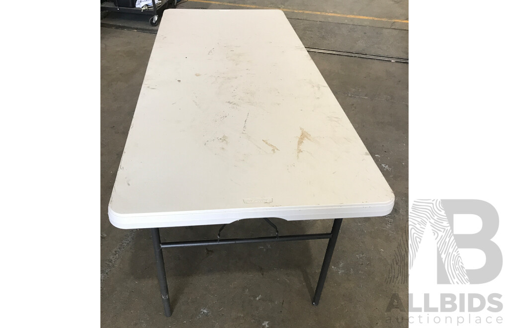 Lifetime Standard Bi-Fold Blow Mould Table - Lot of 2